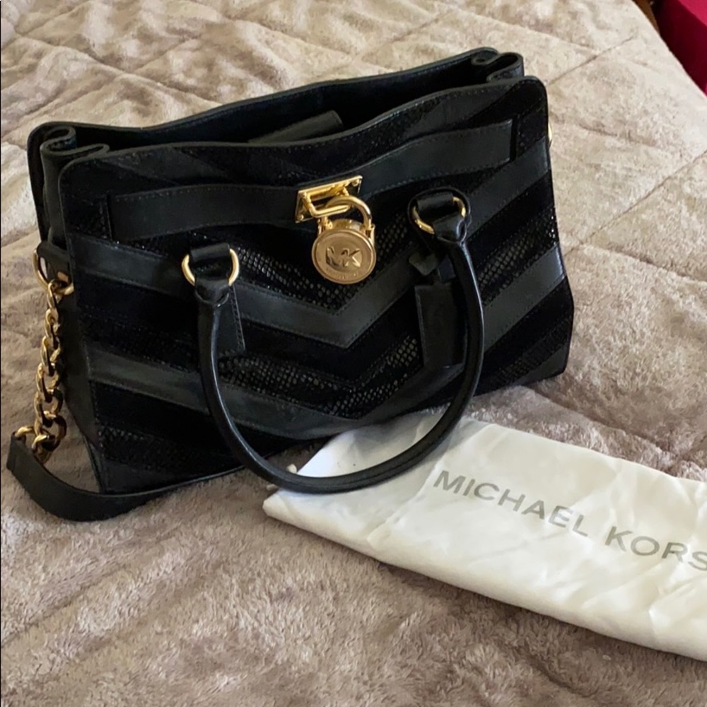 Michael Kors limited edition black chevron bag